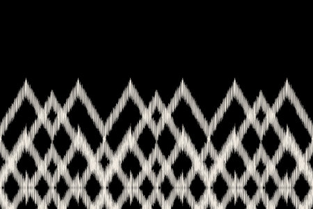 Traditional Ethnic ikat motif fabric background pattern geometric .African Ikat embroidery Ethnic oriental pattern black background wallpaper. Abstract,vector,illustration.Texture.のイラスト素材