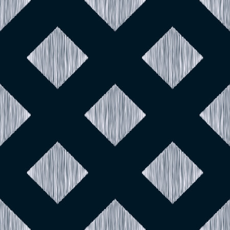 Traditional Ethnic ikat motif fabric pattern geometric style.African Ikat embroidery Ethnic oriental pattern blue background wallpaper. Abstract,vector,illustration.Texture,frame.のイラスト素材