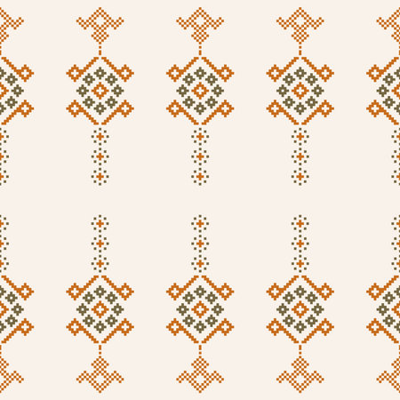 Traditional ethnic motifs ikat geometric fabric pattern cross stitch.Ikat embroidery Ethnic oriental...