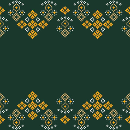 Traditional black ethnic motifs ikat geometric fabric pattern cross stitch.Ikat embroidery Ethnic...