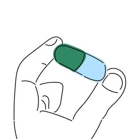 Sketch outline concept minimal in drawing medicine pill vitamin minimal line art. Medicine drug tablet doctor tool hand drawn with white ioslated background. Abstract,vector.のイラスト素材