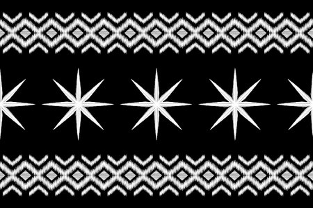 Traditional Ethnic ikat motif fabric pattern geometric style.African Ikat embroidery Ethnic oriental...