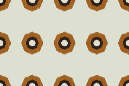 Ethnic Traditional ikat motif fabric pattern geometric style.Ikat embroidery Ethnic oriental pattern cream background wallpaper. Abstract,vector,illustration.Texture,frame,decor.のイラスト素材