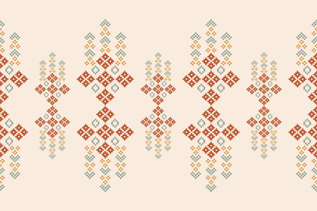 Ethnic pattern traditional motif ikat geometric fabric cross stitch.Ikat embroidery Ethnic oriental...