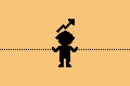 Cartoon pixel art cute background 8 bit character business man businessman smart work game decoration business 8 bit male career smart game 8bit vector.のイラスト素材