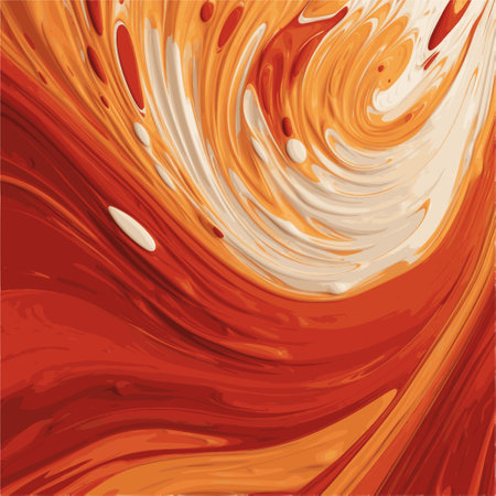 illustrative smooth brush of oil paint strokes, orange and red oil color in diagonally direction ,vector illustration, background texture and backdropのイラスト素材