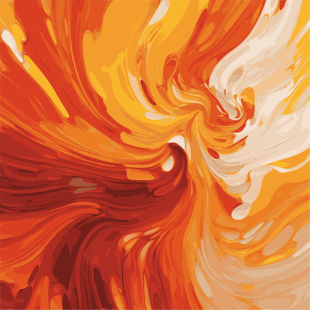 illustrative smooth brush of oil paint strokes, orange and red oil color in diagonally direction ,vector illustration, background texture and backdropのイラスト素材