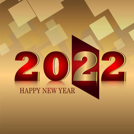 Happy new year 2022 celebration greeting card and backgroundのイラスト素材