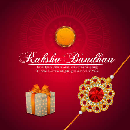 Raksha bandhan indian festival greeting card and backgroundのイラスト素材