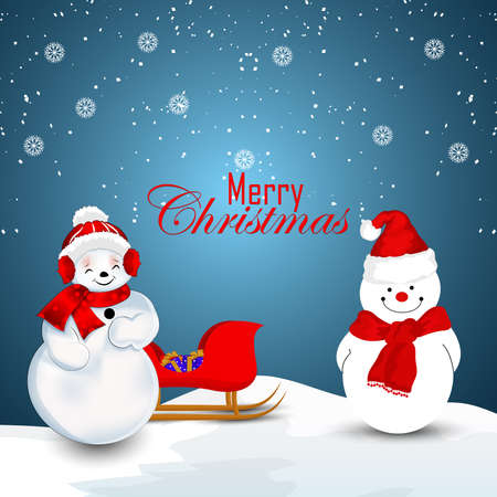 Merry christmas invitation greeting card with creative snow ballsのイラスト素材