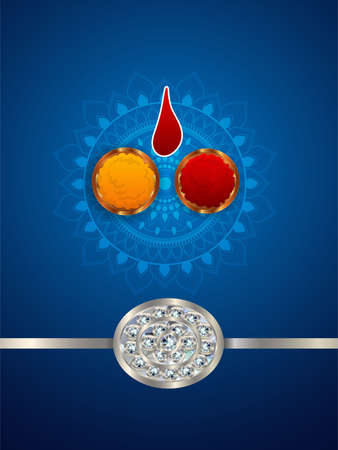 Indian festival of happy raksha bandhan invitation background with giftsのイラスト素材