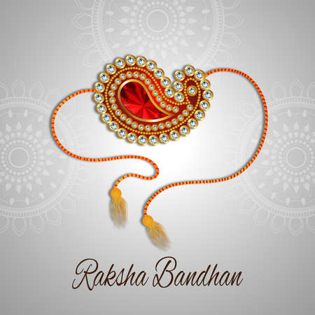 Rakhi design for Happy Raksha Bandhan with backgroundのイラスト素材