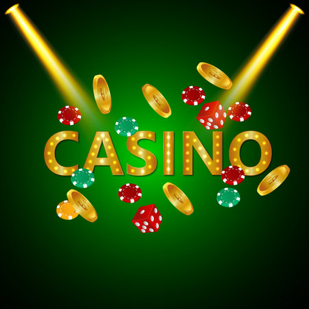 Casino luxury vip gambling game banner with playing cards and chipsのイラスト素材