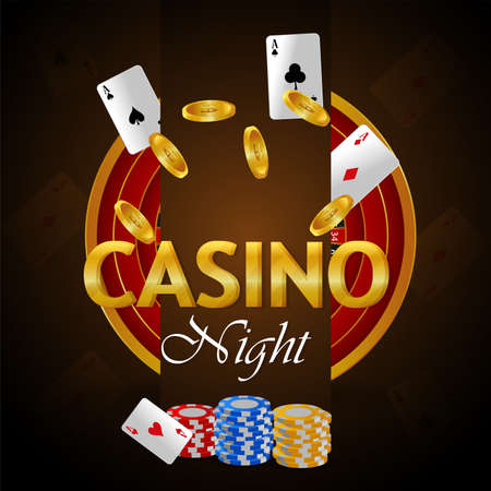 Casino luxury vip gambling game banner with playing cards and chipsのイラスト素材