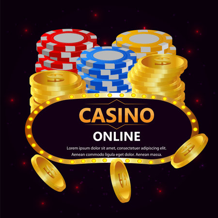 Casino luxury vip gambling game banner with playing cards and chipsのイラスト素材