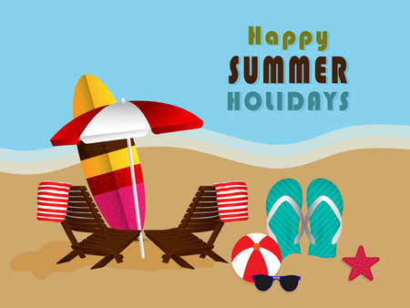 Summer Beach Party Flyer Templateのイラスト素材