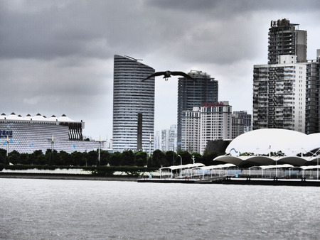 Scenery at The Bund of Shanghaiのeditorial素材