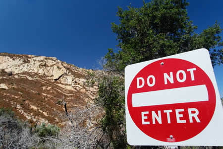 Traffic sign Do not enter in San Luis Obispo Countyの写真素材