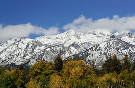 Mountains at Grand Teton National Park, Wyoming, USAの写真素材
