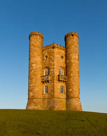 Broadway Tower before sunset, Cotswolds, UKのeditorial素材
