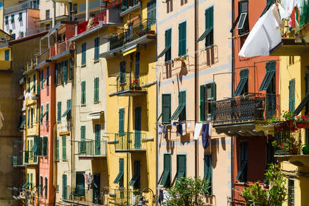 Colorful buildings in Riomaggiore, Cinque Terre, Italy