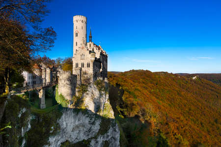 LICHTENSTEIN, GERMANY - OCTOBER 19, 2014: The castle of Lichtenstein was build in the 19th centuryのeditorial素材
