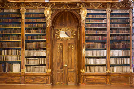 PRAGUE, CZECH REPUBLIC - JANUARY 04, 2015: Philosophical Hall of the Strahov Monastery Libraryのeditorial素材