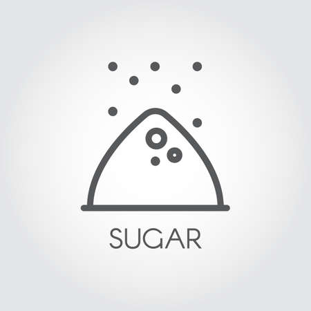 Contour icon of sugar bunch. Symbol drawing in line style for culinary theme vector illustrationのイラスト素材