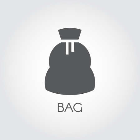 Canvas bag for storing crops, sugar, flour and other products. Culinary and harvest concept. Vector flat iconのイラスト素材