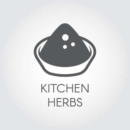 Plate with abstract herbs.のイラスト素材