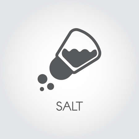 Salt shaker seasoning icon in flat design.のイラスト素材