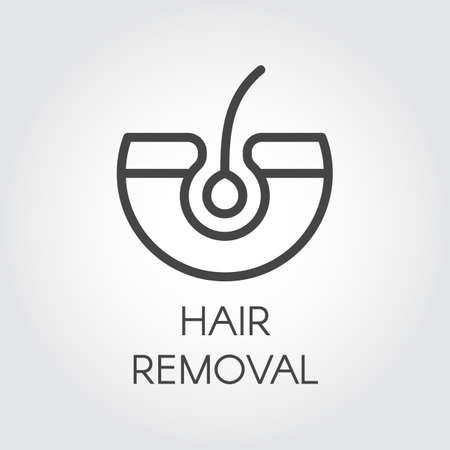 Hair removal line icon.のイラスト素材