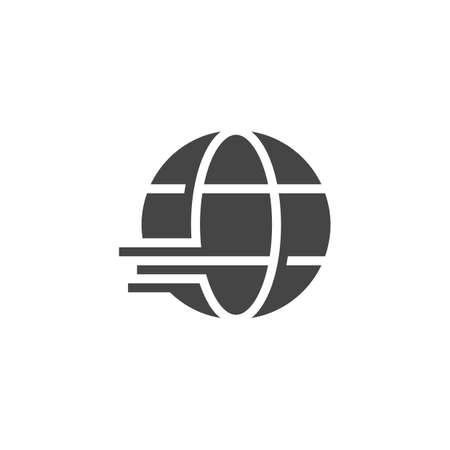 Globe glyph icon. World graphic symbol.の写真素材
