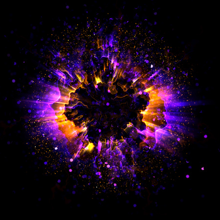 Abstract fiery ring background with luminous swirling backdrop. Glowing spiral. The energy flow...