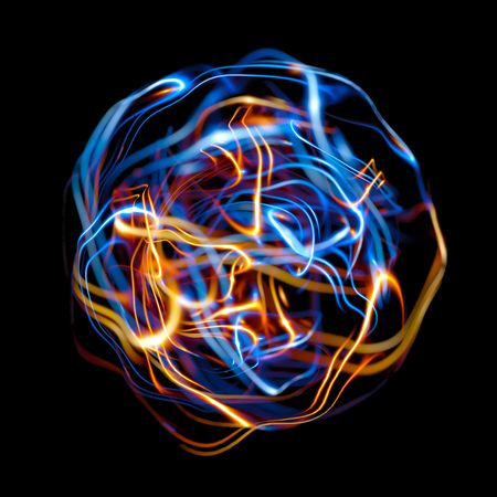 Abstract ring background. Glowing spiral. The energy flow tunnel. shine round frame with light...