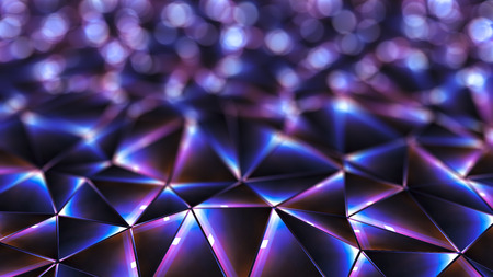 Colored abstract geometric background. 3D illustration.
Polygonal glossy surface. Glowing structure.の写真素材
