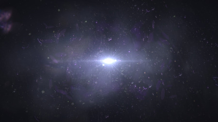 Beautiful light flares. Glowing streaks on dark background. Luminous abstract sparkling lined...