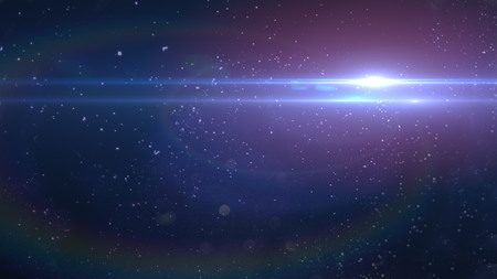 Beautiful light flares. Glowing streaks on dark background. Luminous abstract sparkling lined background. light effect wallpaper. Sci fi technology.の写真素材