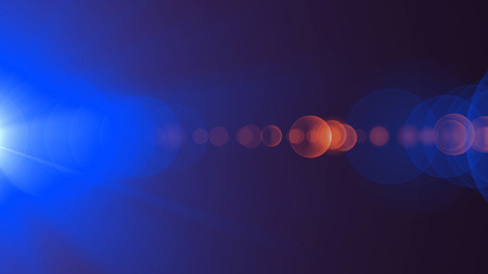 Beautiful light flares. Glowing streaks on dark background. Luminous abstract sparkling lined...