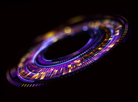 Abstract background. luminous swirl. Elegant glowing circle. Bright spiral. Glow ribbon. Empty...