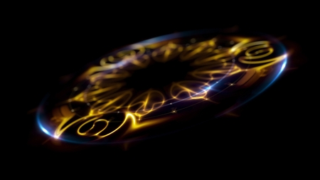 Abstract background. luminous swirl. Elegant glowing circle. Bright spiral. Glow ribbon. Empty space. 
Sparkling particle. Space tunnel. Glossy orbit. Colorful ellipse. Glint galaxy. Oval stageの写真素材