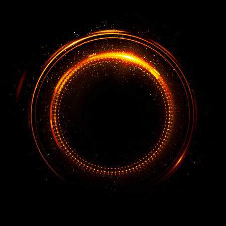 Abstract neon background. luminous swirling. Glowing spiral cover. Black elegant. Halo around. Power isolated. Sparks particle. Space tunnel. Glossy jellyfish. LED color ellipse. Glint glitterの写真素材