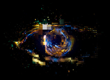 Abstract background. luminous swirling. Elegant glowing circle. Big data cloud. Light ring.Sparking particle. Space tunnel. Colorful ellipse. Glint sphere. Bright border. Magic portal. Energy ball. の写真素材