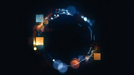 Abstract background. luminous swirling. Elegant glowing circle. Big data cloud. Light ring.Sparking particle. Space tunnel. Colorful ellipse. Glint sphere. Bright border. Magic portal. Energy ball. の写真素材