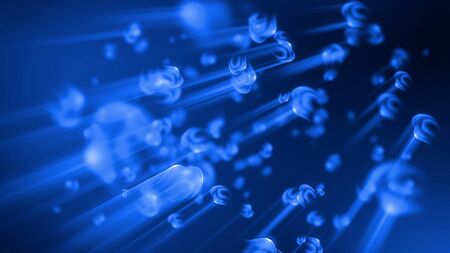 Abstract colorful defocused cells. Abstract microscopic forms on a dark background. Scientific...