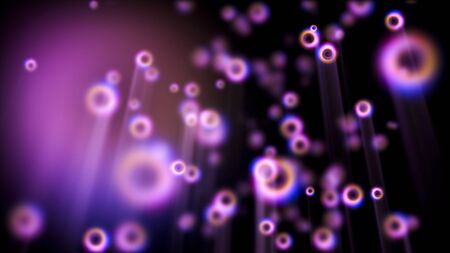 Abstract colorful defocused cells. Abstract microscopic forms on a dark background. Scientific...