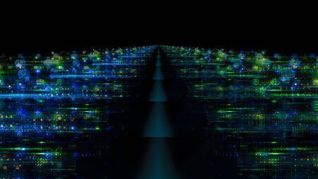 3d illustration Data storage service.