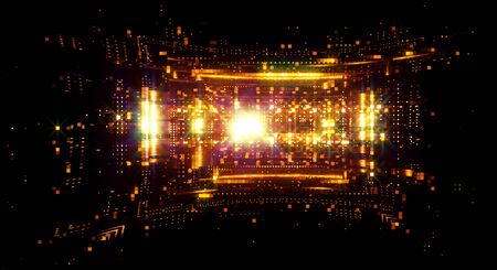 Led Light effect 3d render abstract background.