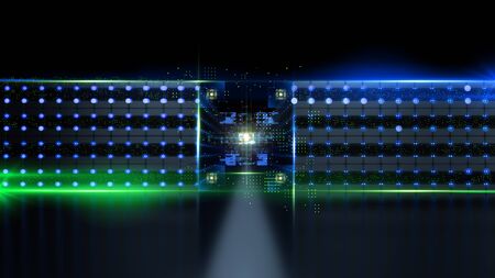 3d illustration Data storage service.