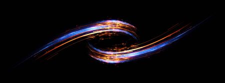 Shining neon cosmic streaks abstract background